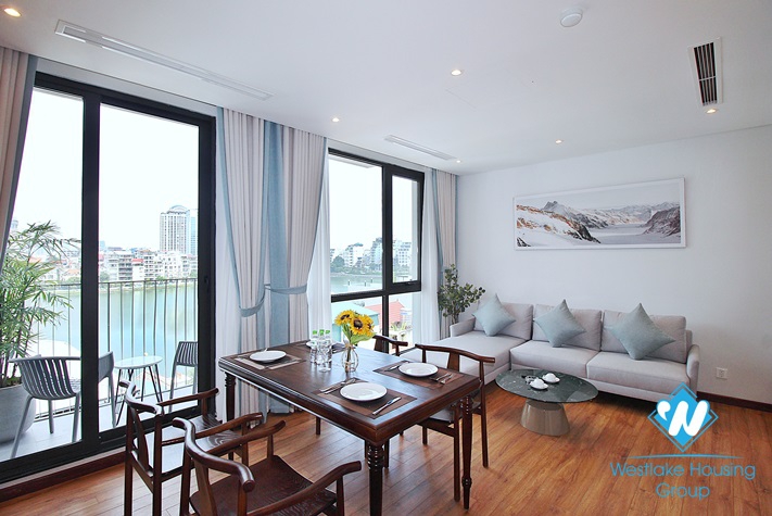 Brand new and high floor 2 beds apartment for rent in Tu Hoa st, Tay Ho